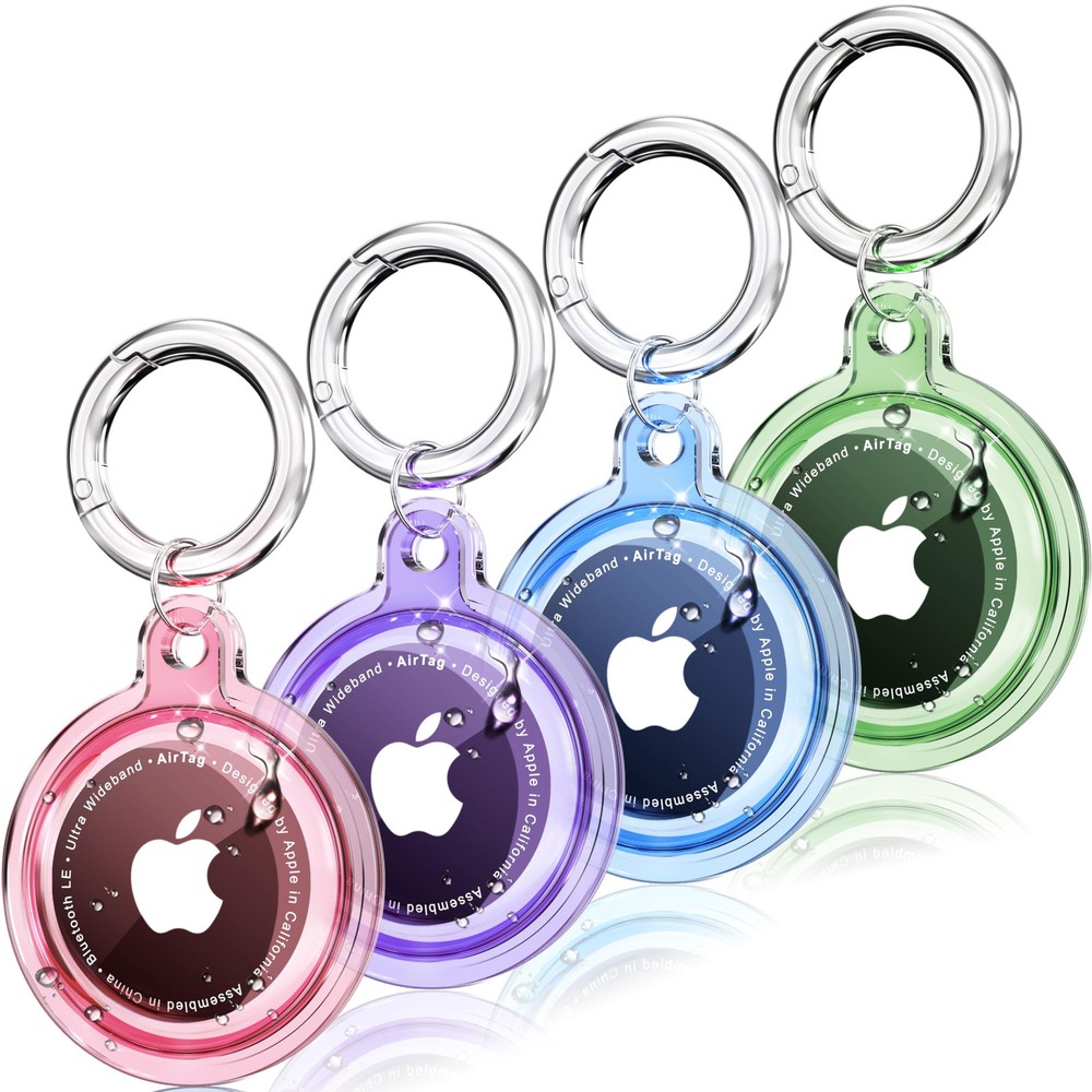 4 Pack Waterproof Airtag Holder Case for Apple Airtags Protects Secure