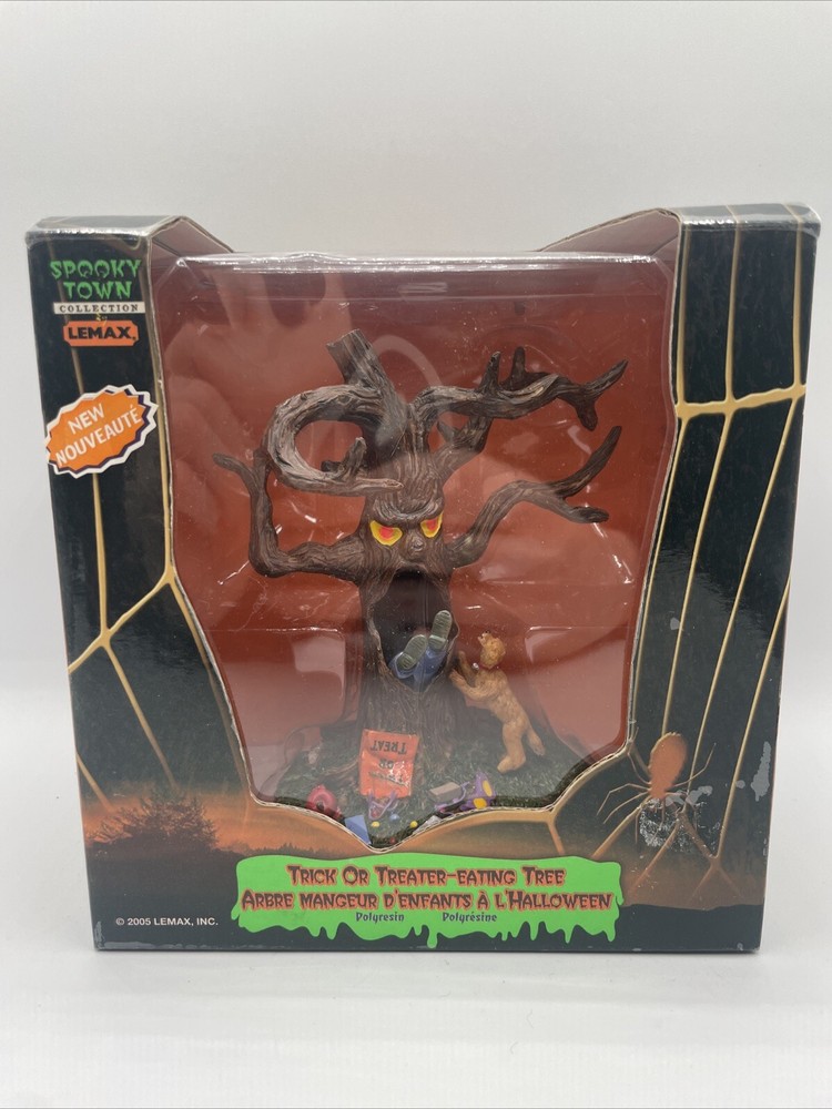 Lemax Spooky Town Retired Trick or Treater Eating Tree Halloween Decoration 53510  