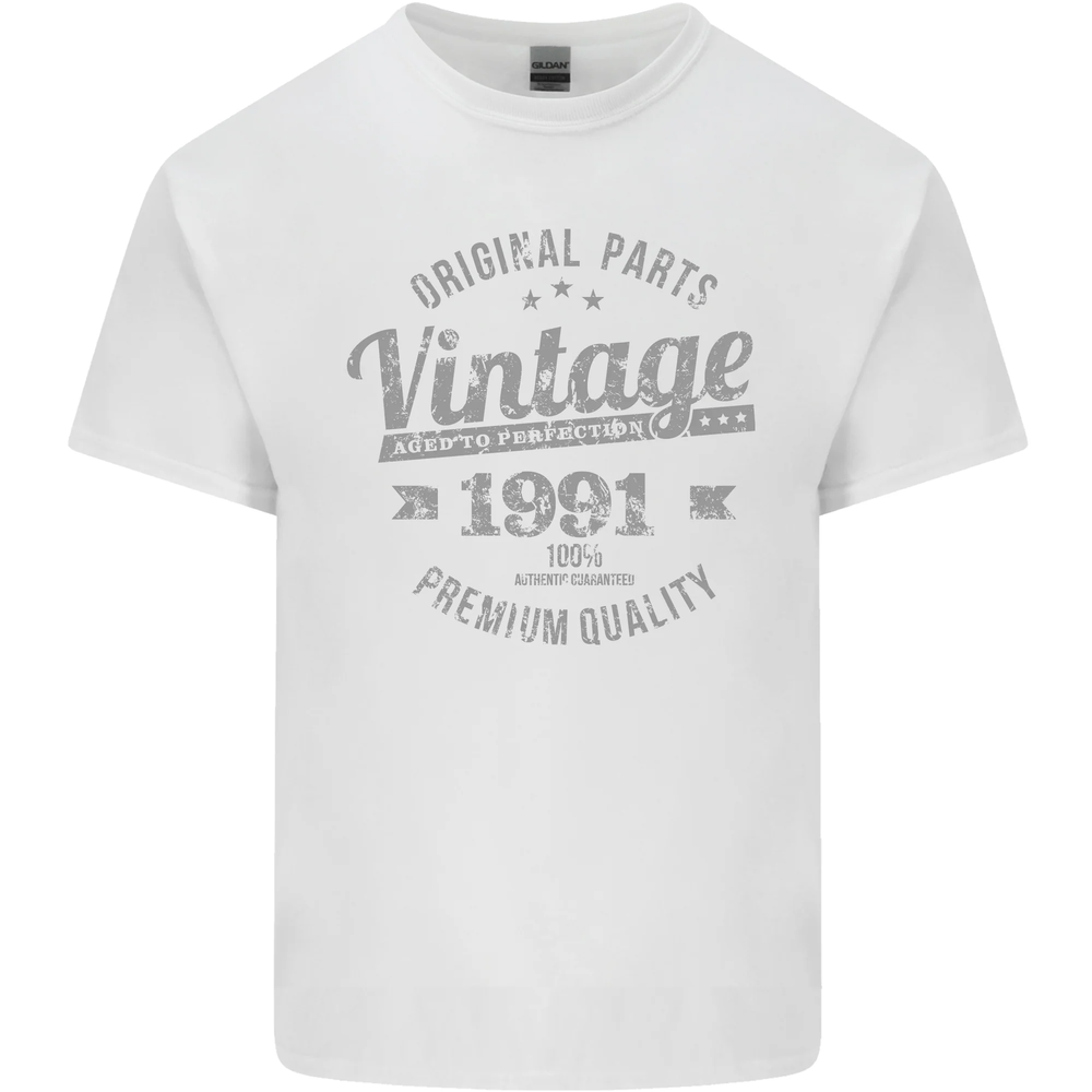 Vintage Year 33rd Birthday 1991 Mens Cotton T-Shirt Tee Top