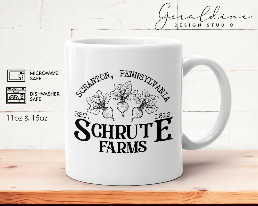 Schrute Farms Mug Scranton Pennsylvania Mug The Office Mug Gift Dwight Schrute