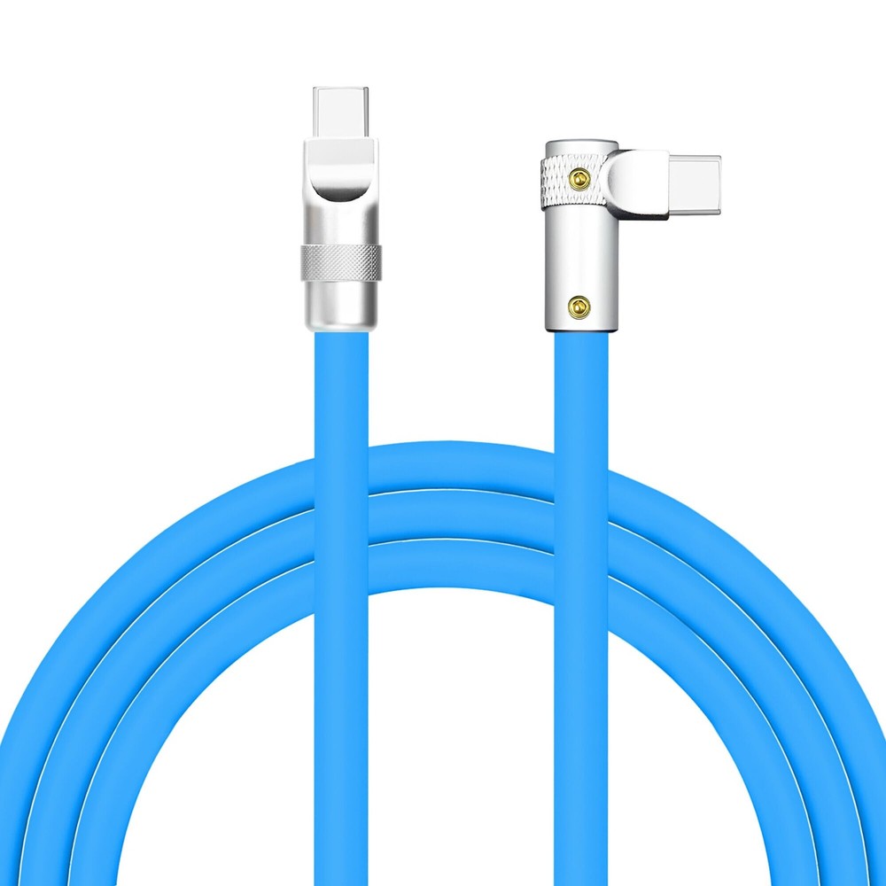 FlexElbow Pro 90° 240W Fast Charge Cable Ultra-Thick Silicone Durable Design