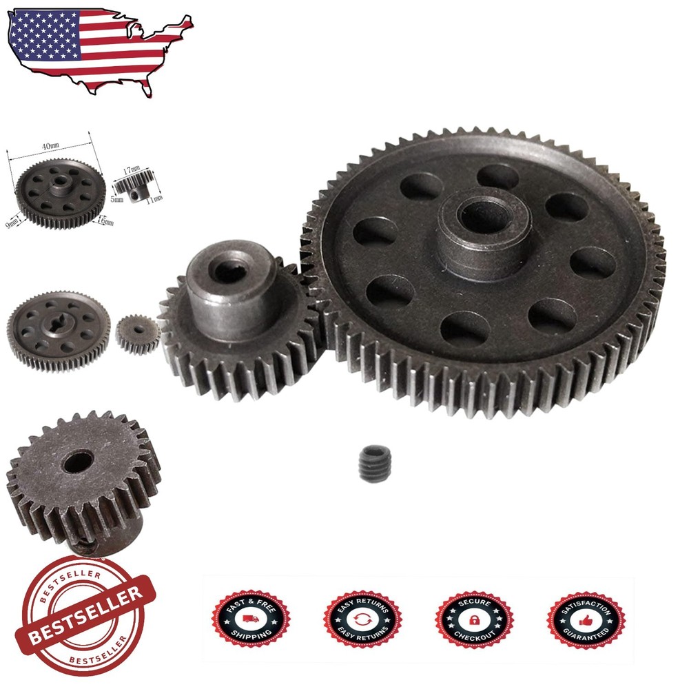 Lightweight 64T Differential Gear & 26T Pinion Gear for 1/10 Scale RC Trucks
