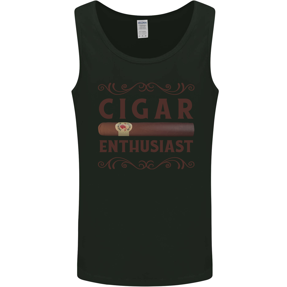 Cigar Enthusiast Smoking Mens Vest Tank Top