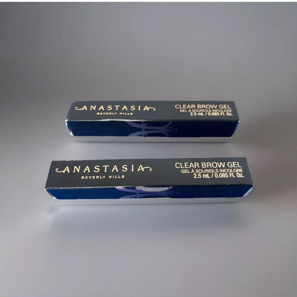 2x Anastasia Beverly Hills Clear Brow Gel Mini Travel Size .085 fl oz/2.5ml