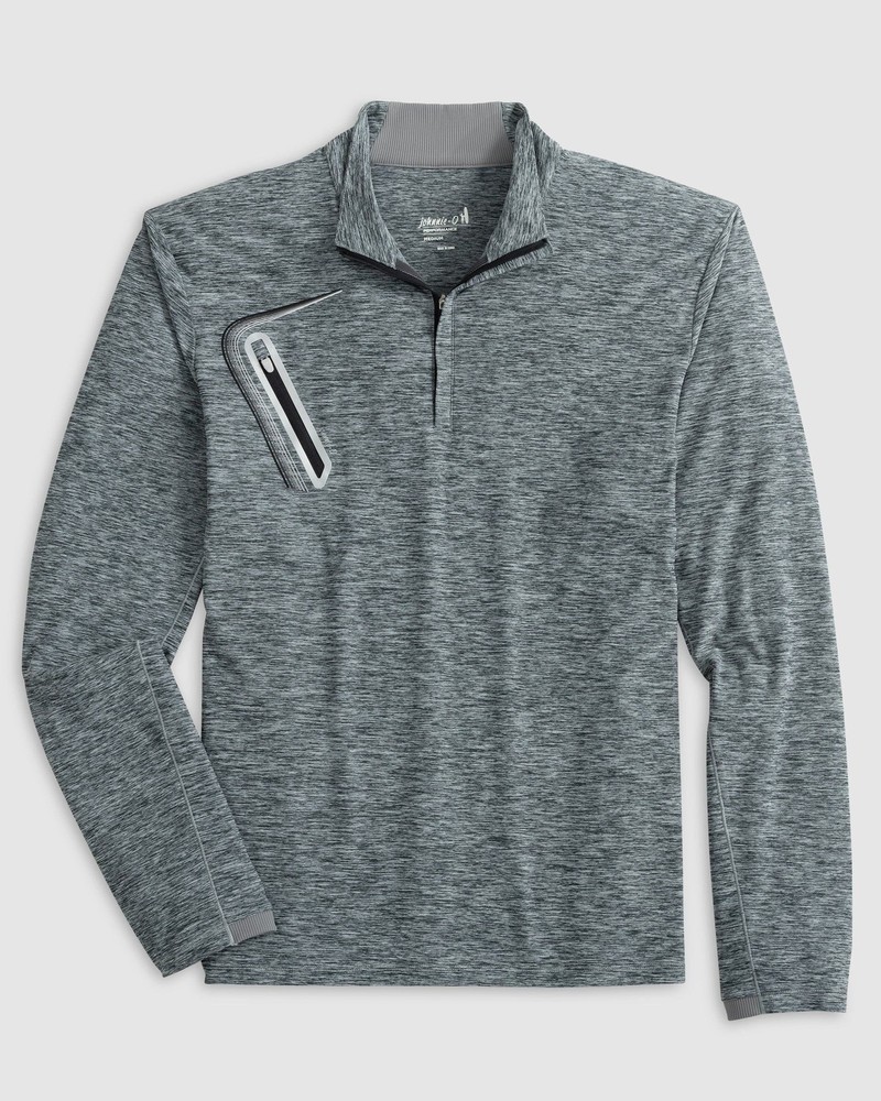 johnnie-O Sabino Performance 1/4 Zip Pullover Heather Black Size XL MC-7749377