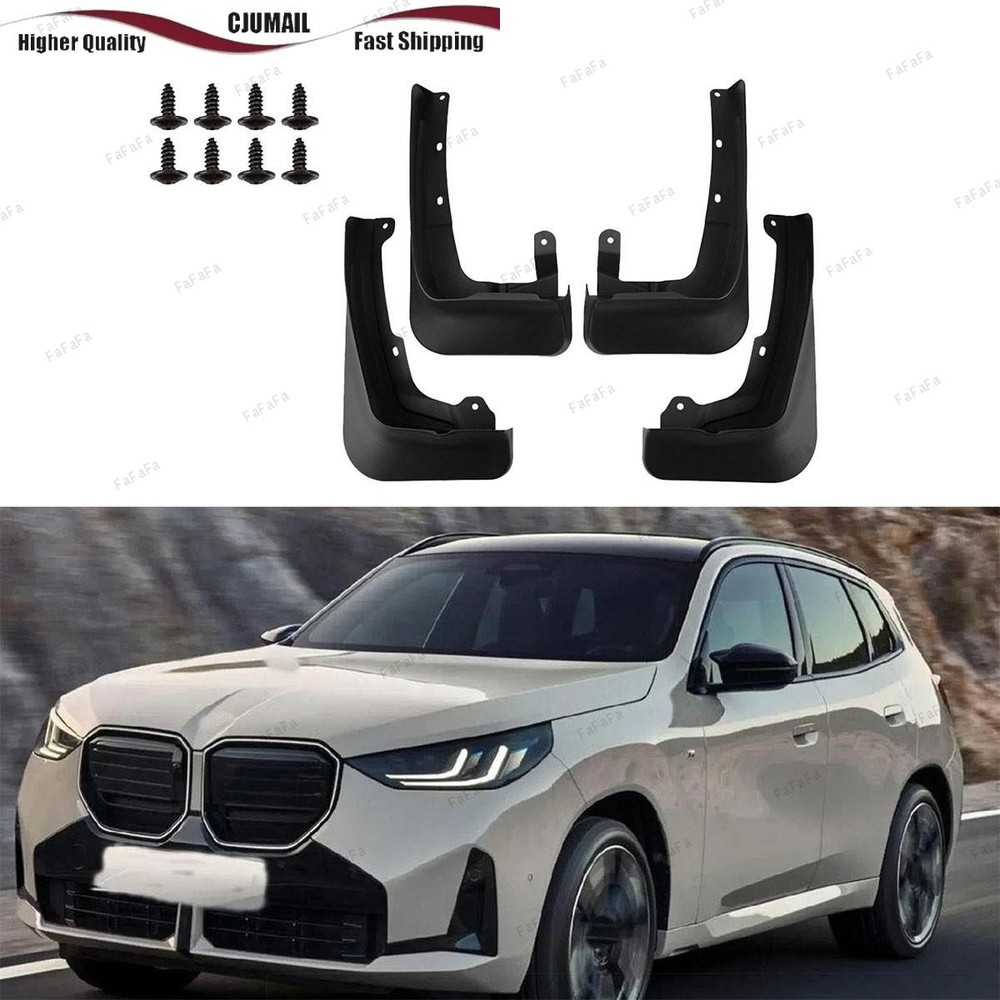 For BMW X3 G45 2025 2026 Black Front Rear Fender Mud Flaps Splash Mudguards Set