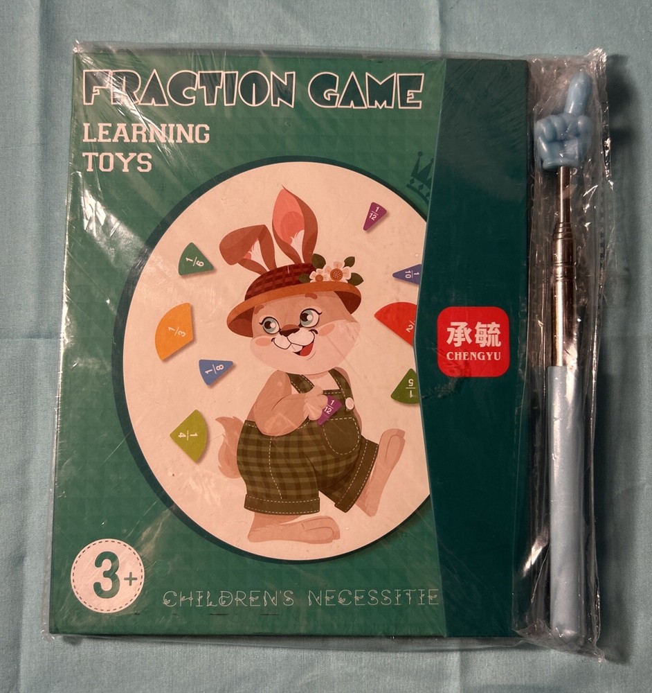 FRACTION GAME LEARNING TOYS Children's Necessities Ages 3+ Score Learning Book