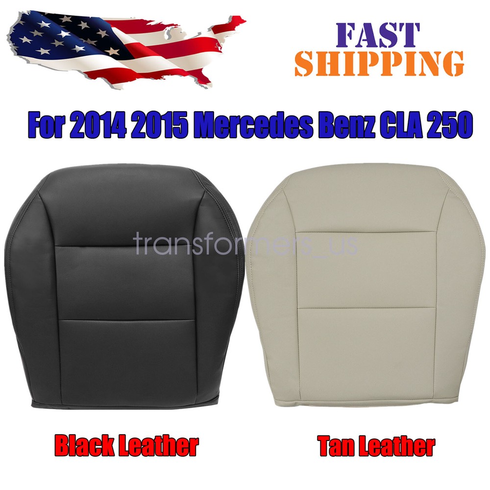 For 2014 2015 Mercedes Benz CLA 250 Driver Bottom Leather Seat Cover Tan/Black