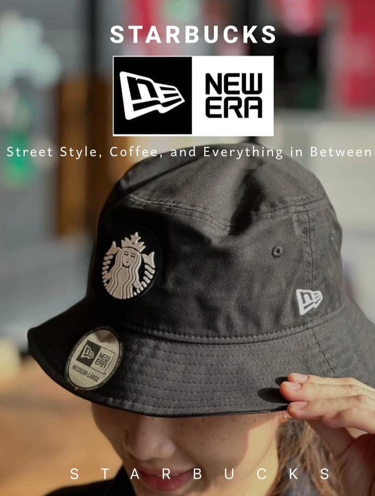 Starbucks New Era Black Bucket Hat Brand New From Thailand  