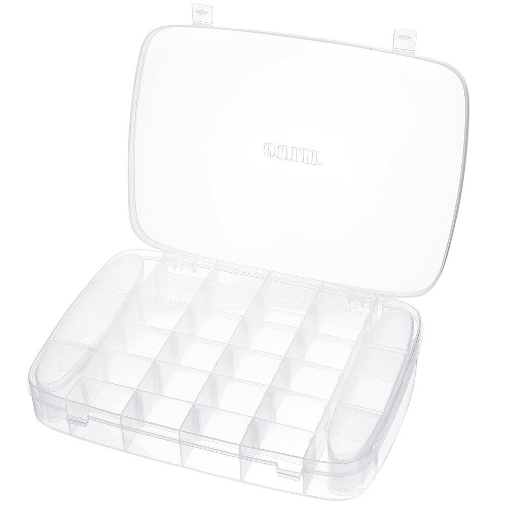 Clear Plastic Adjustable Jewelry Organizer Box Storage Container Case