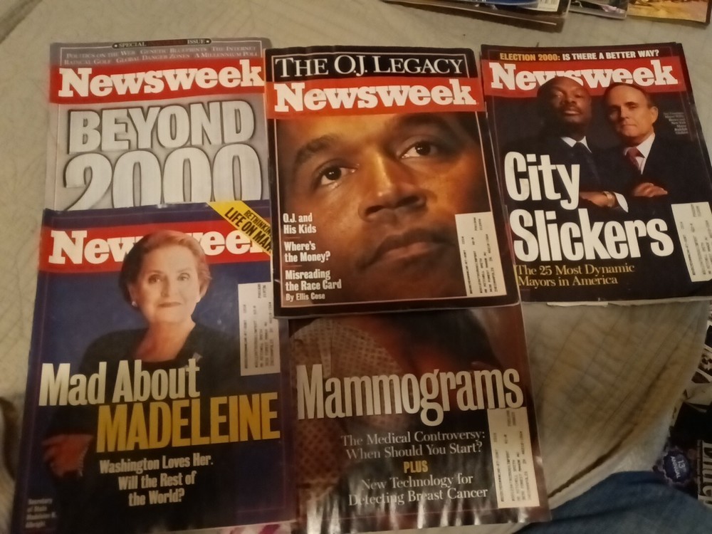 Lot of 5 Vintage 96,97 Newsweek Magazines