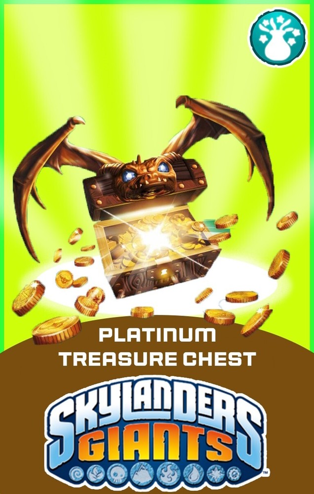 Skylanders Giants Platinum Treasure Chest Magic Item NFC Card FREE SHIPPING