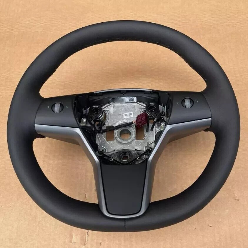 Driver Heated Leather Steering Wheel For Tesla Model 3 Model Y #1490214-00-B US