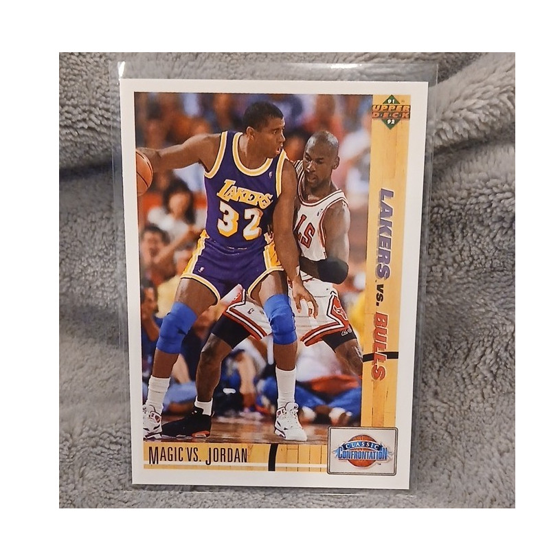Upper Deck 1991 Classic Confrontation Magic Johnson Michael Jordan #34 NBA Card