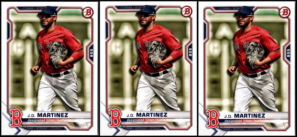 Bowman J.D. Martinez (3) Card Lot - Almost Gone – Get Yours Before They’re Al...