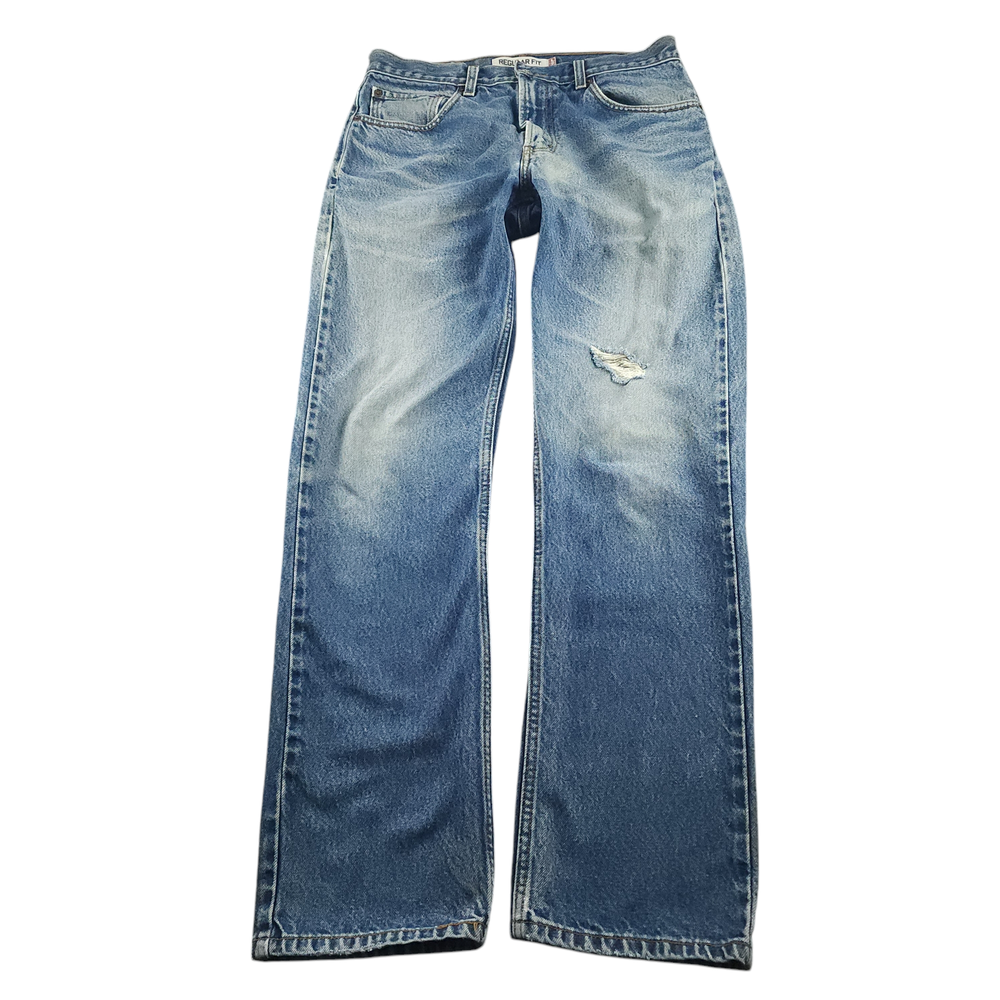 Levi's 505 Jeans 33x34 Mens Straight Leg Distressed Low Rise Y2K Stone Wash