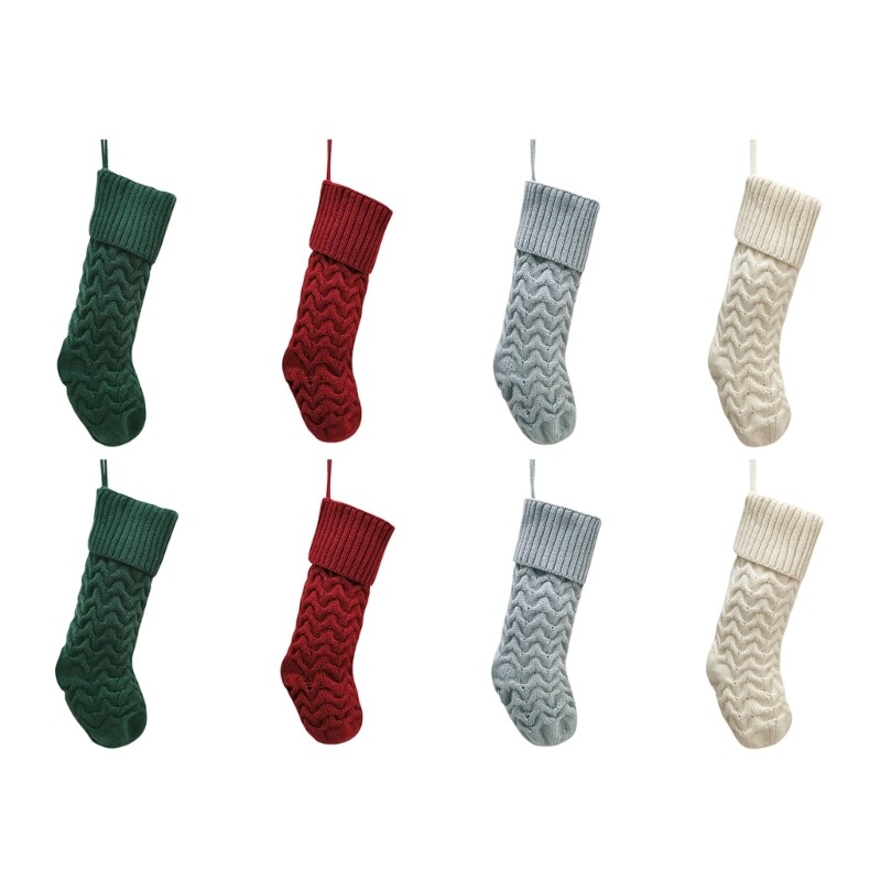 Festive Knitted Christmas Stocking for Candy Gifts & Holiday Decor  