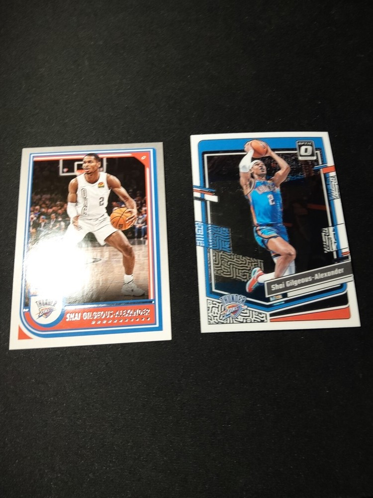 2023-24 Panini Hoops Donruss Optic Shai Gilgeous-Alexander Lot of 2 Cards