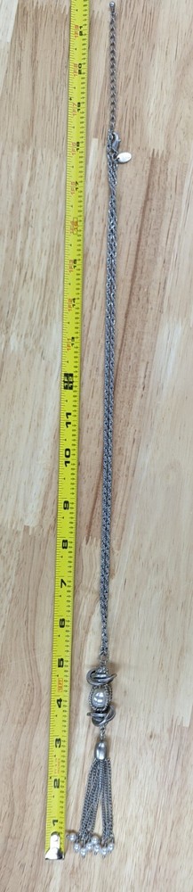 Lia Sophia Charleston Faux Pearl, Crystals, Resin Beads Tassel 18