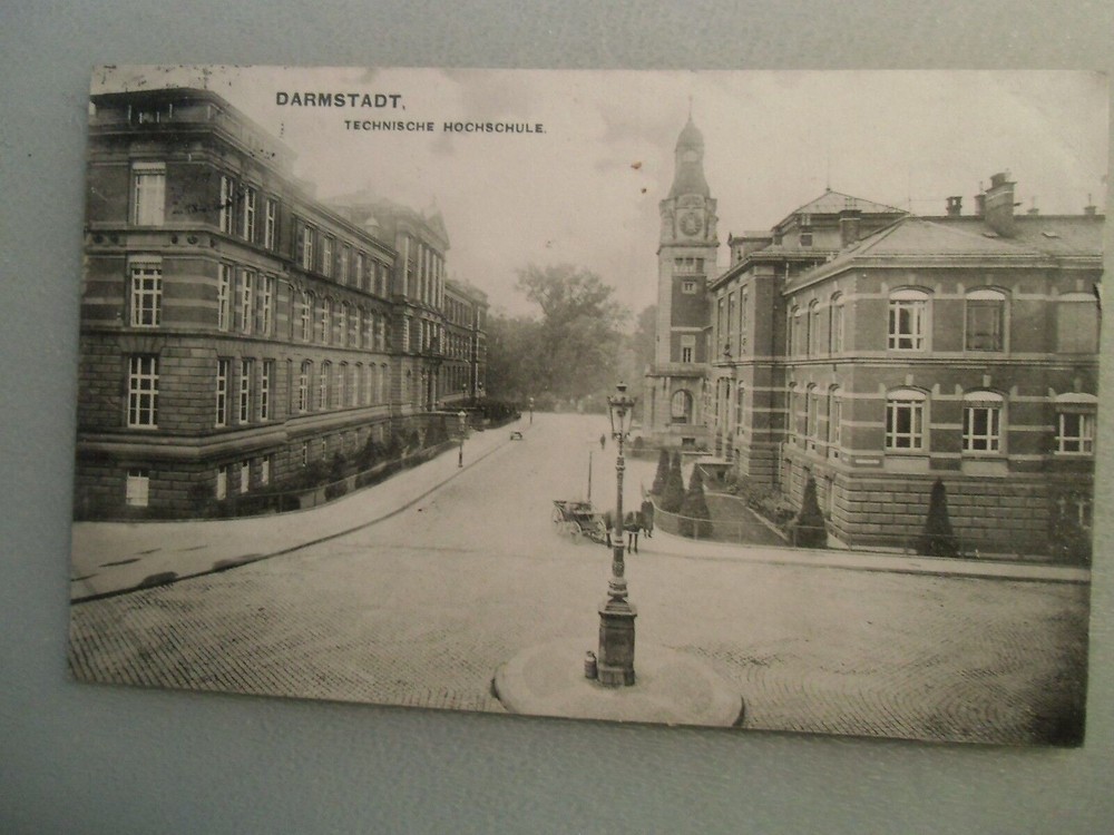 Ansichtskarte Darmstadt Technische Hochschule 1897 Straßenzug