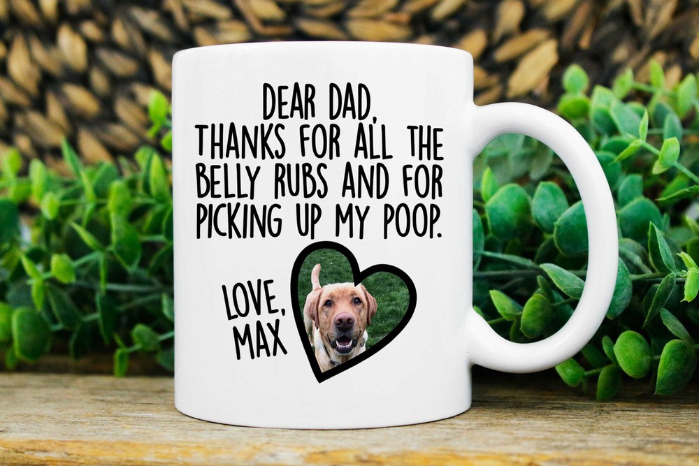 Dog Dad Photo Mug Custom Dog Dad Birthday Gift Ideas Father's Day Gift For Dog