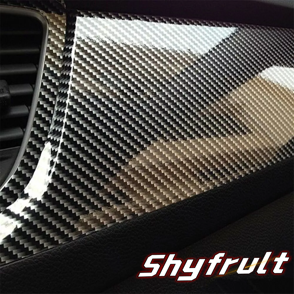 7D Premium Super Gloss Carbon Fiber Vinyl Film Wrap Bubble Free Air Release 6D K