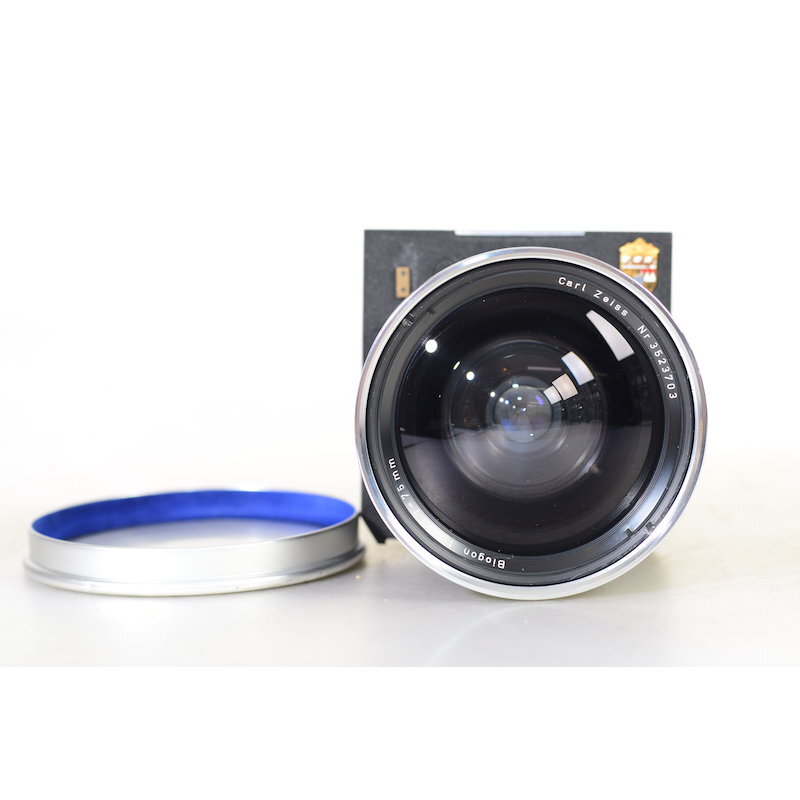 Zeiss Biogon 4.5 75mm Synchro Compur 1 Lens with Linhof Plate 96x99