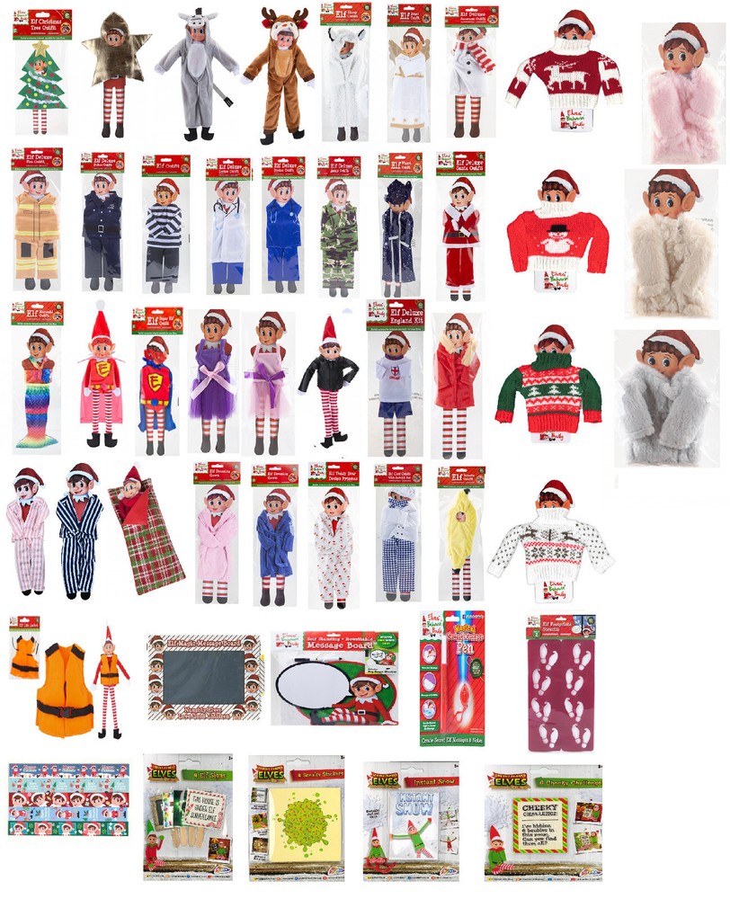 Elf Doll Advent Elves Behaving Badly Costume & Clothes Tricks & Christmas Games