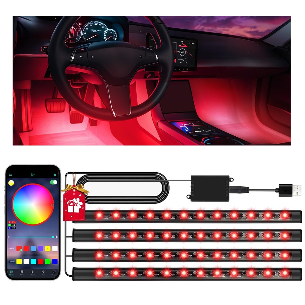 Fathers Day Car LED Lights Interior Accessories Birthday Gifts for Dad-image