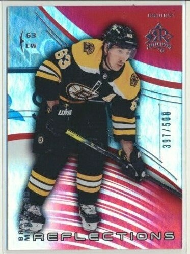 2020-21 Upper Deck Extended Reflections Brad Marchand 4/500 Boston Bruins Hockey Card