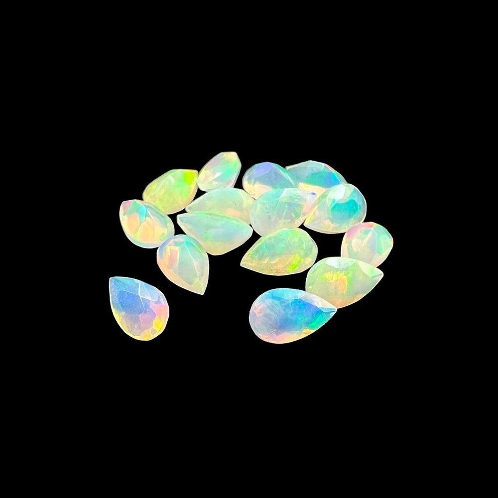 AAA Ethiopian opal 7x5 MM Natural fire Pear Shape Cut stones for making jewelry