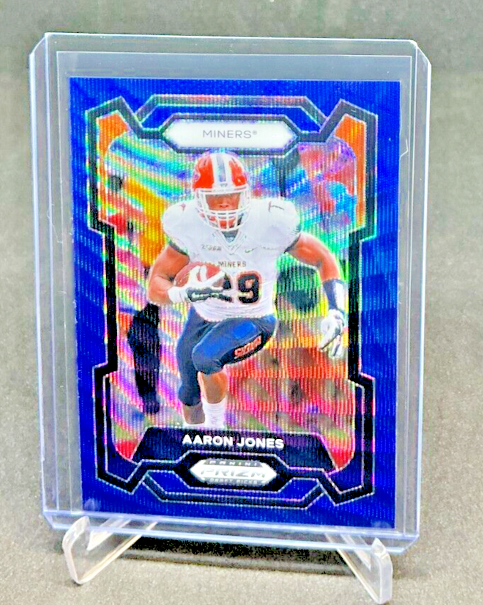 2024 Panini Prizm Draft Picks AARON JONES Blue Wave Prizm 96/249 #49