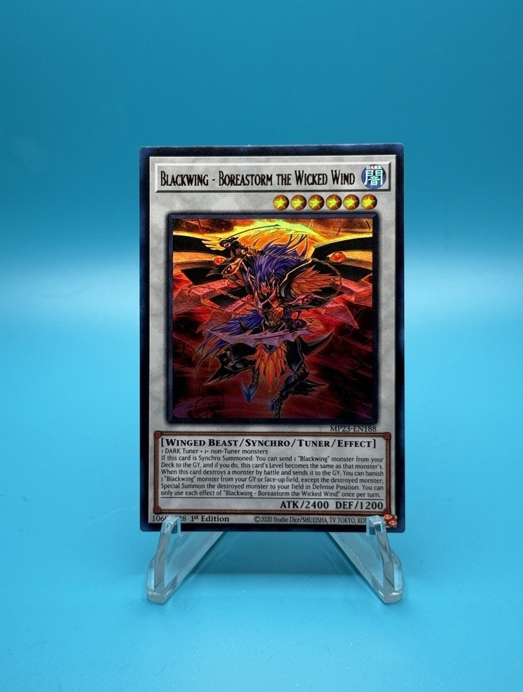 Blackwing Boreastorm the Wicked Wind Yugioh MP23-EN188 25th Anniversary Card