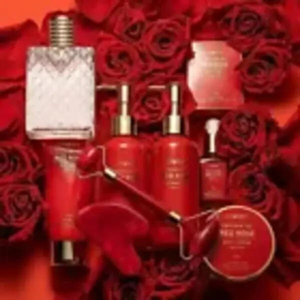 Valentines Day Gifts for Her, Red Rose Valentine Spa Gift Basket Relaxation. SH4-image