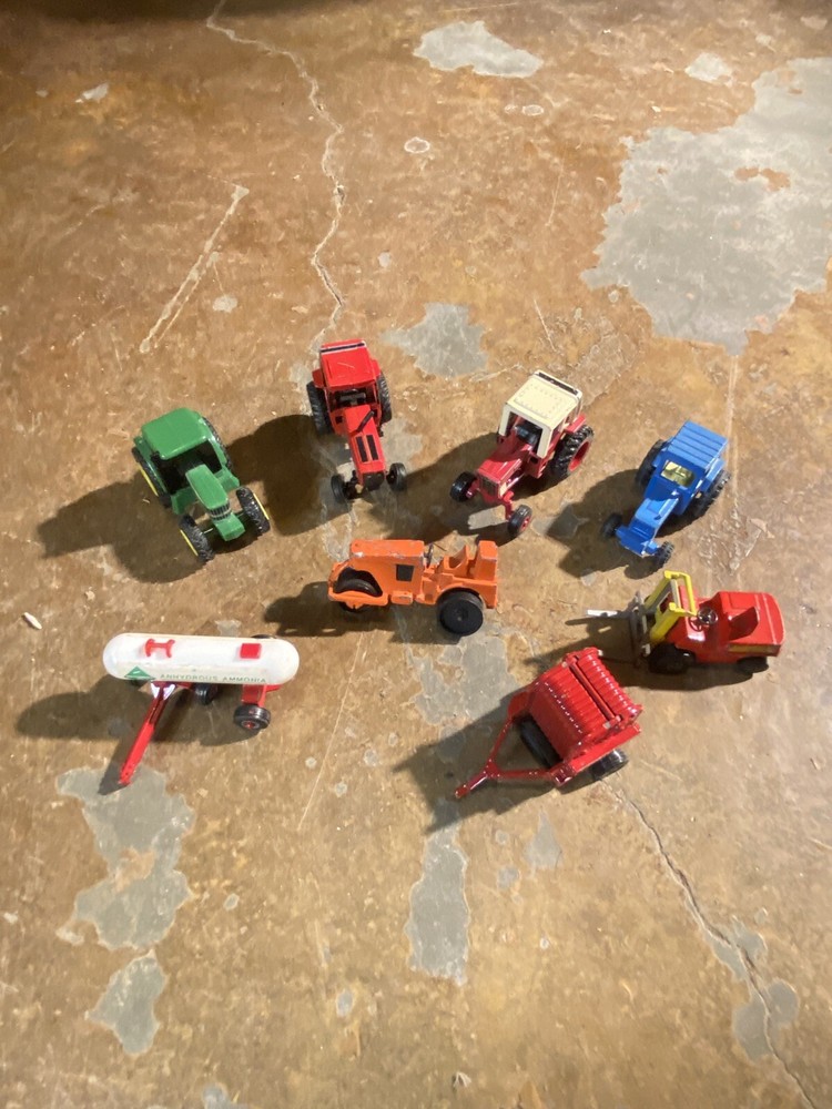 Lot Of Vintage Diecast Tractors Etc. Matchbox Mixed Lot Die Cast