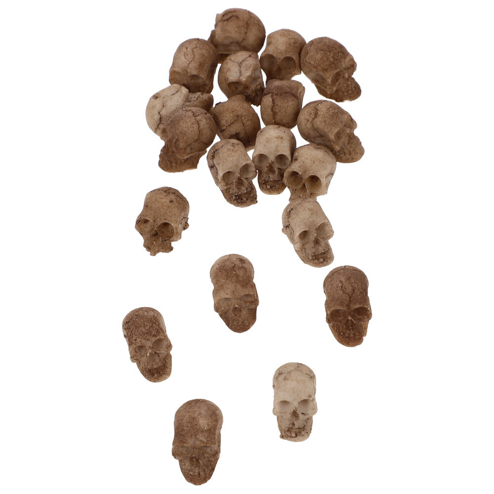 20 Pcs Halloween Decoration Lifelike Skull Head Miniature Man Office