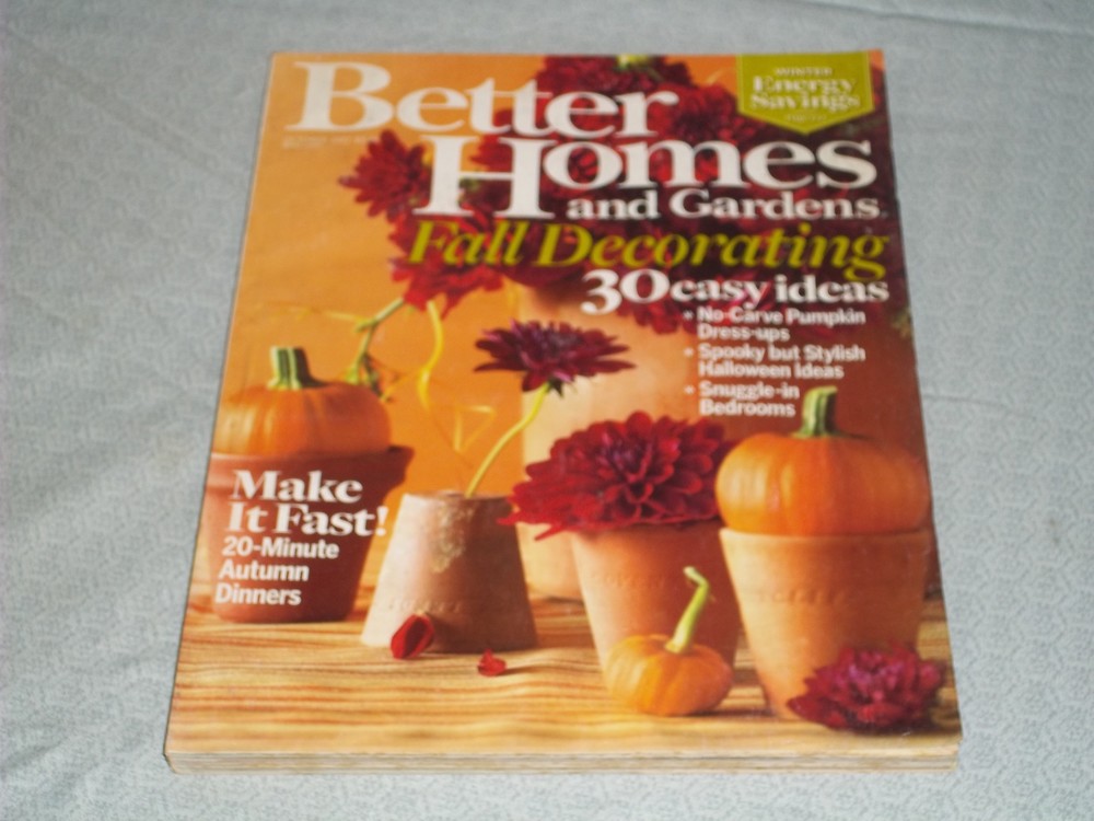 2007 OCTOBER BETTER HOMES & GARDENS MAGAZINE - FALL DECORATING COVER - H 4100