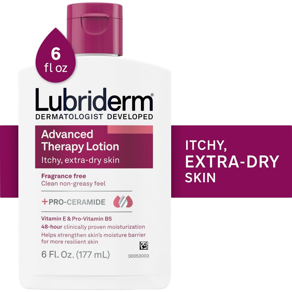 Lubriderm Advanced Therapy Moisturizin Hand Body Lotion Anti Itchy 6oz
