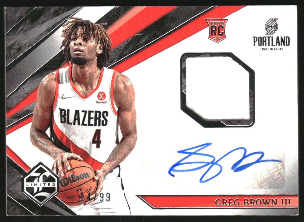 2021-22 Chronicles Limited Rookie Jersey Autographs #18 Greg Brown III /99