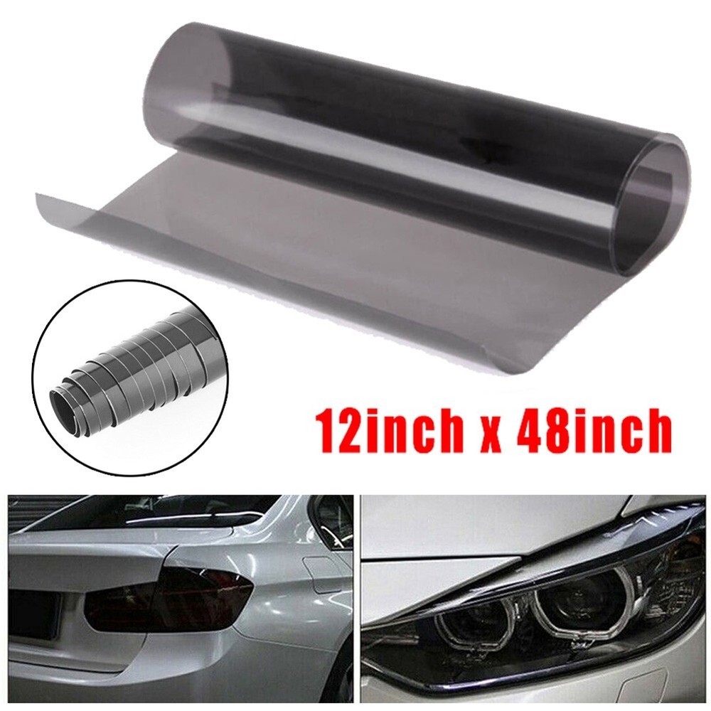 Premium Light Smoke Vinyl Tint Film Wrap for Headlights and Taillights