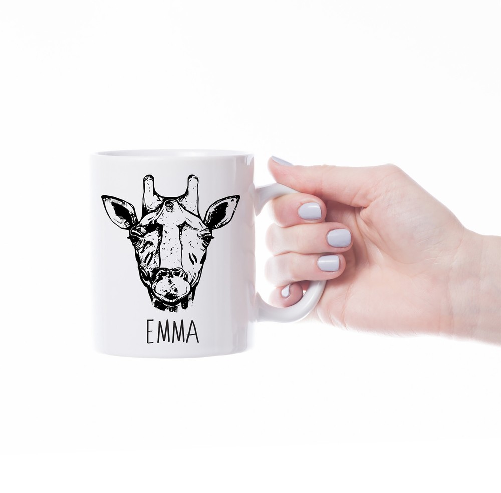 Taza Jirafa Jirafa Taza de Café Jirafa Café Regalo Para Ella Tazas de Café Personalizadas