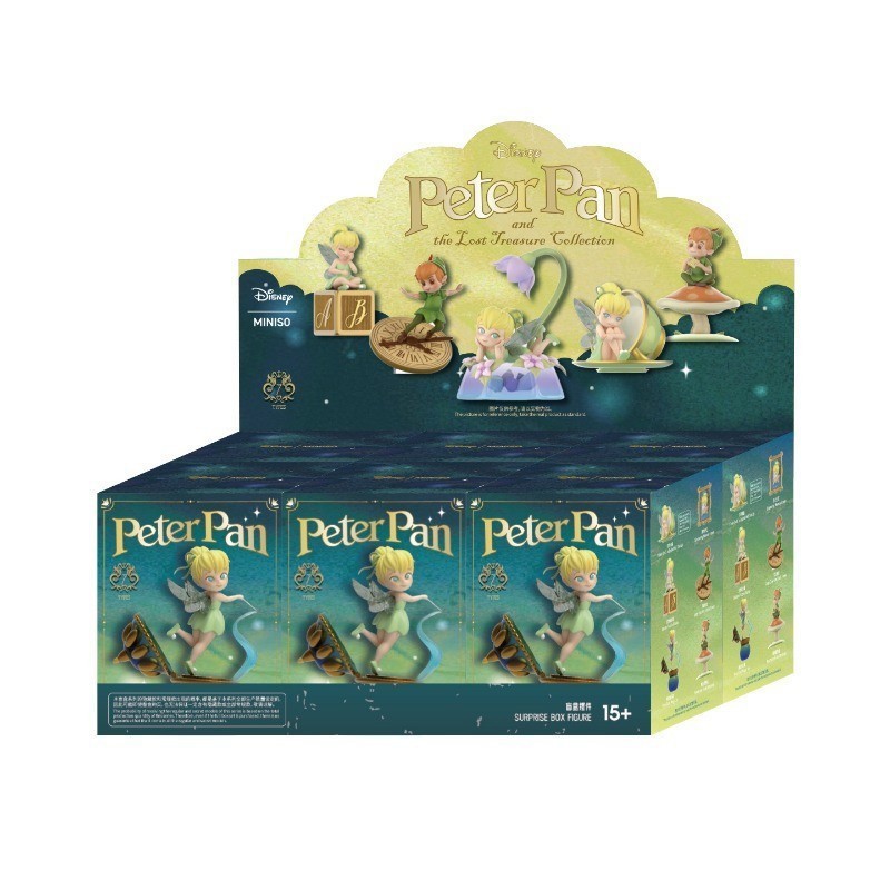 6pcs MINISO Disney Peter Pan Series Blind Box Figure Birthday Gift Sealed Toy