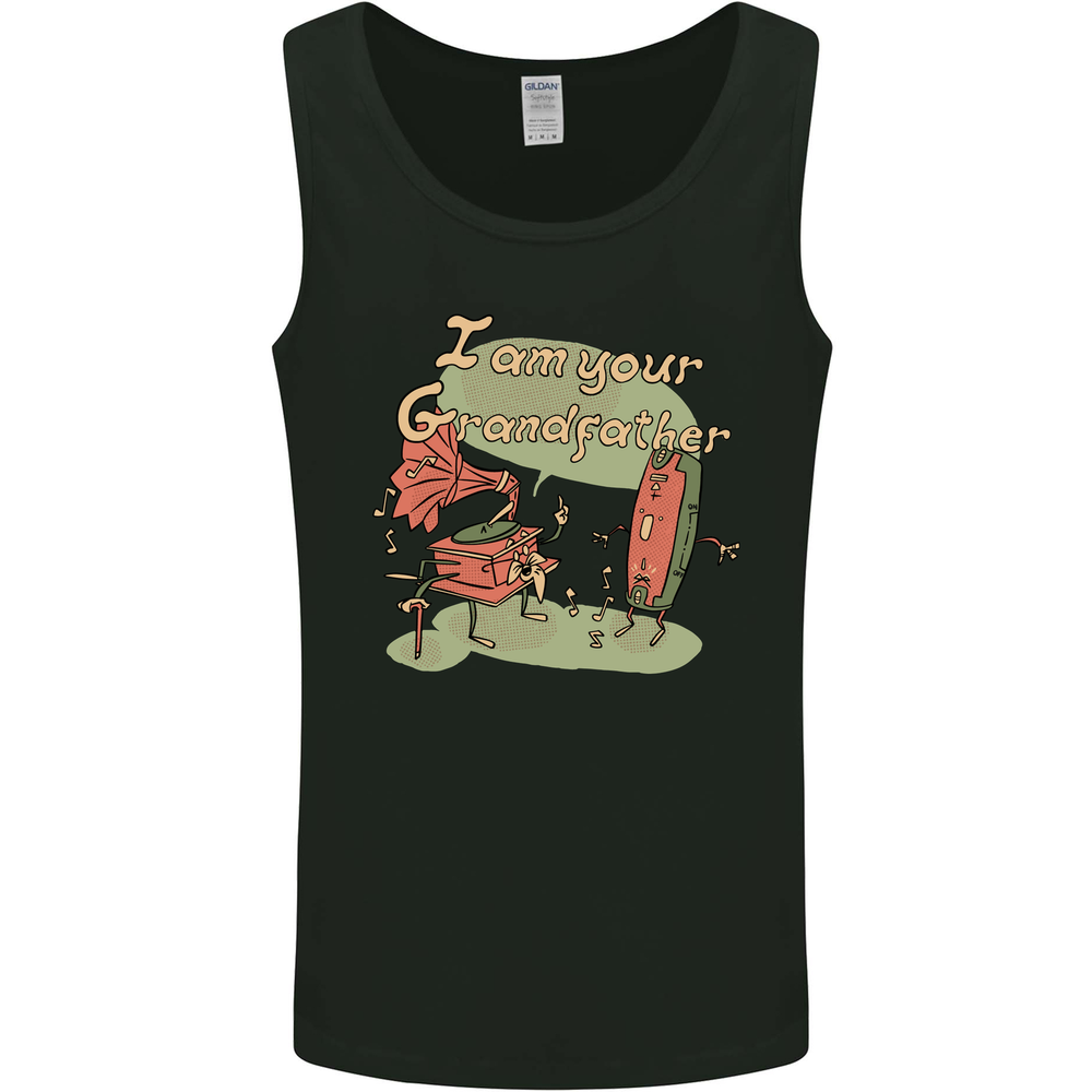 Camiseta sin mangas chaleco de vinilo Music I am Your Grandfather DJ Stream para hombre