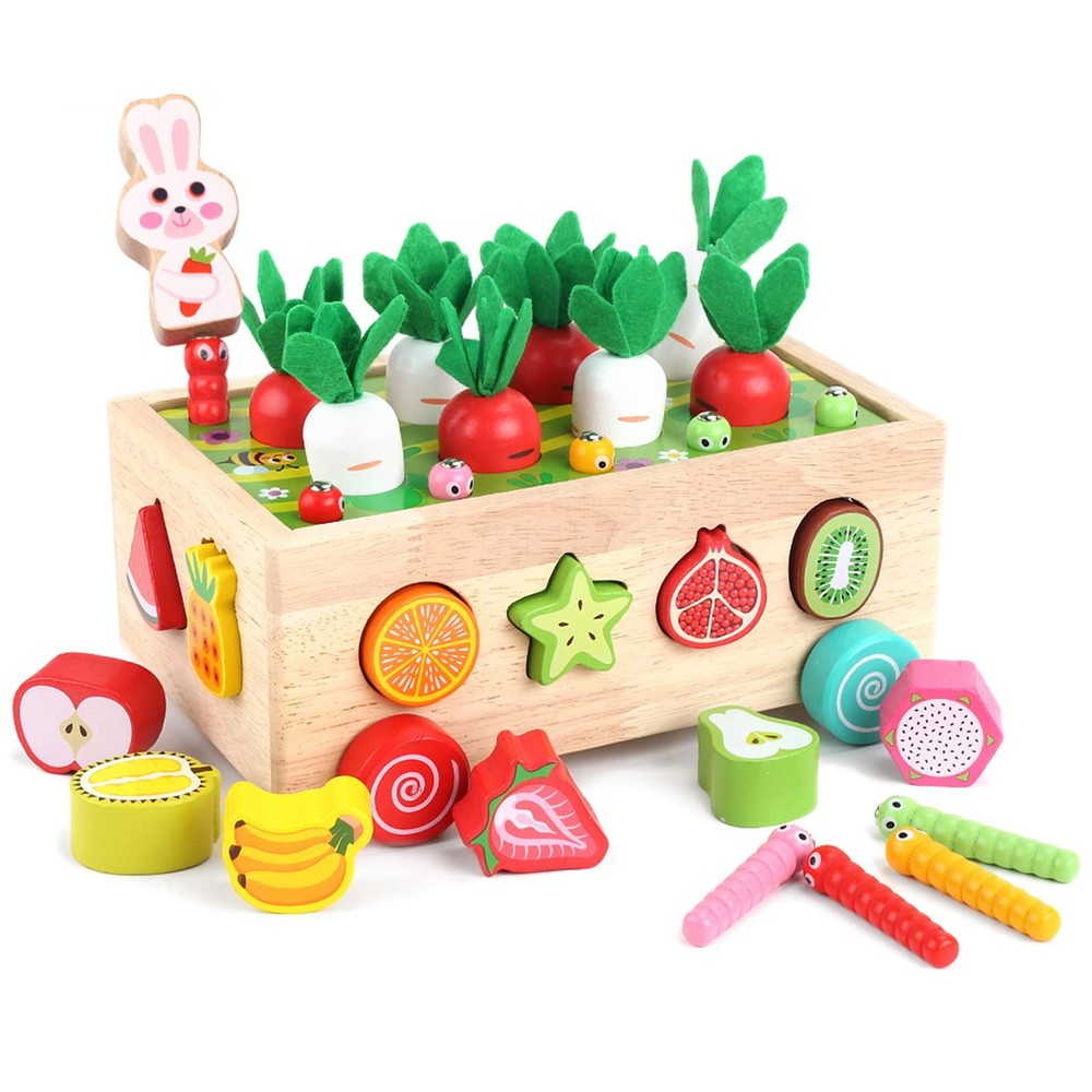 Toddlers Montessori Wooden Educational Toys for Baby Boys Girls Age 1 2 3 Yea...
