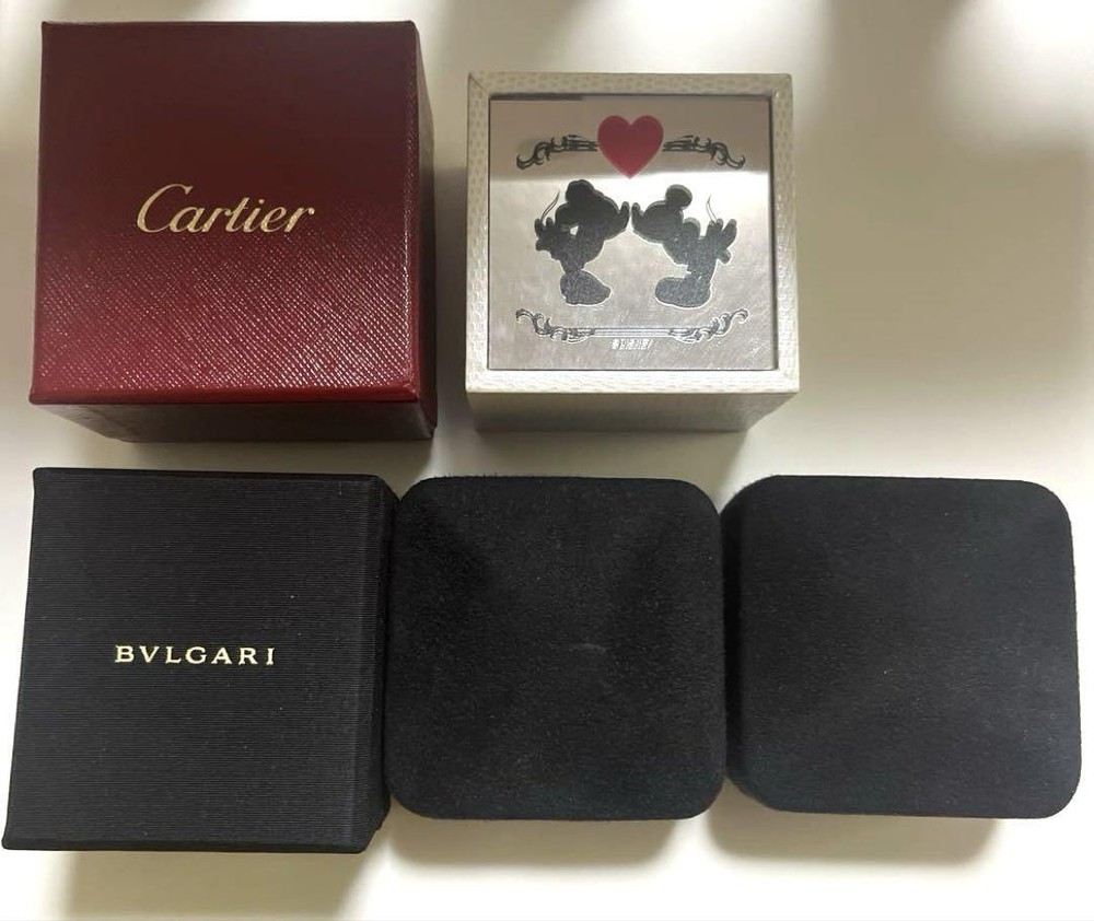 Cartier BVLGARI 4℃ Tiffany Vintage Ring Box Set Jewelry Storage Gift Lot mzmrA