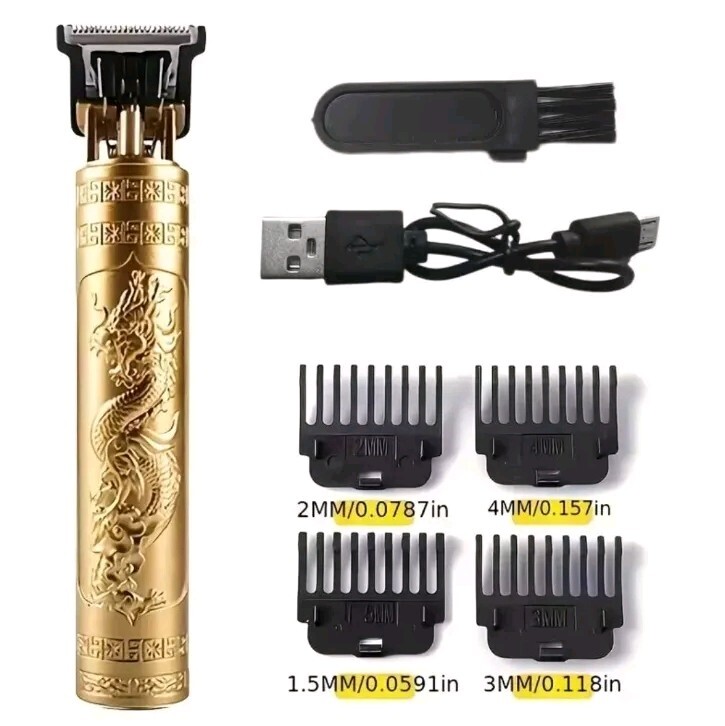 Men's Electric Shaver Gold Dragon Hair Cutting Machine Trimmer