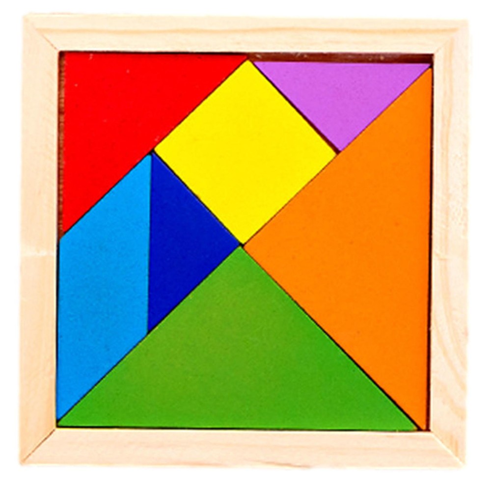 Tangram Puzzle 7 Pieces Classic Wooden Tangram Puzzles Game Toy For Kids