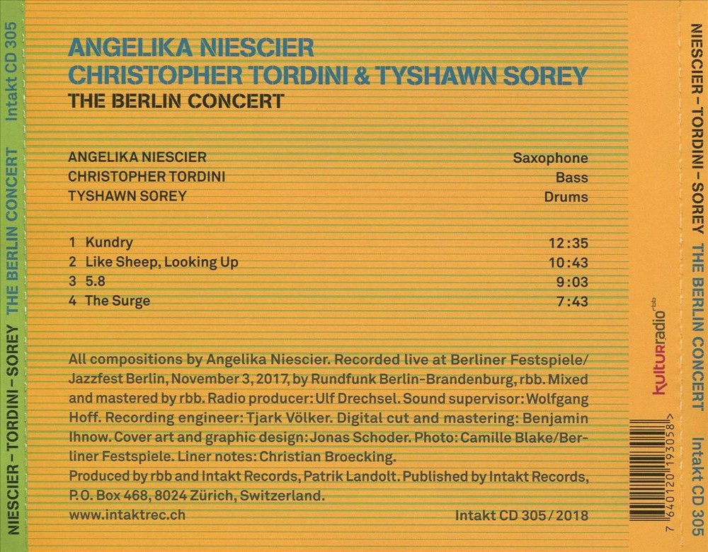 ANGELIKA NIESCIER TRIO BERLIN CONCERT NEW CD
