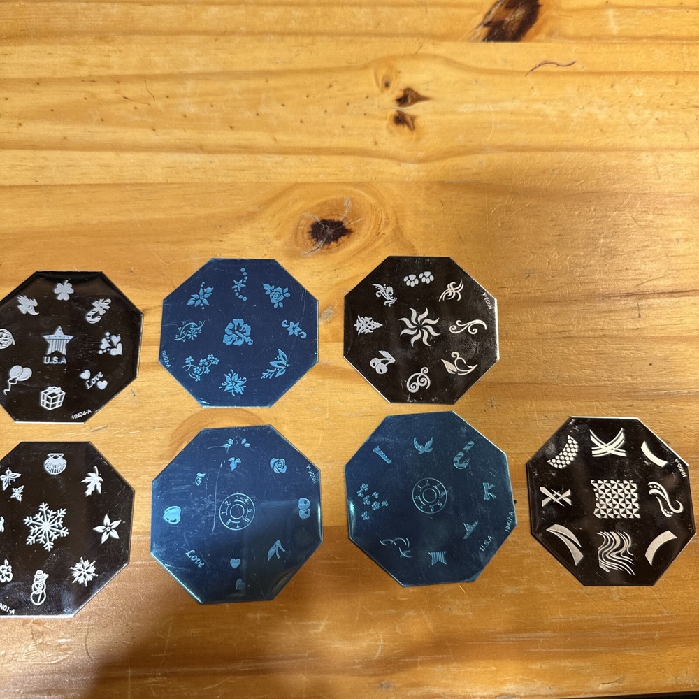 GCOCL Stamping Nail Art Image Plate Series Lot Of Seven. NEW