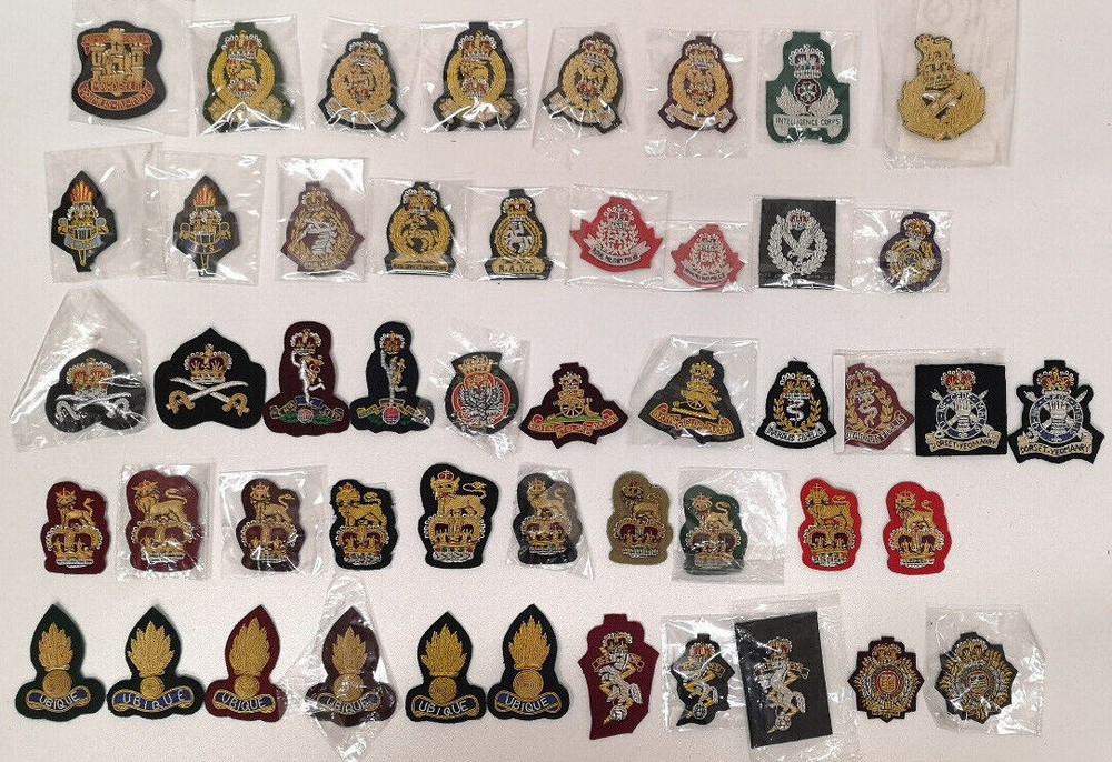 Wire Braided Felt Insignia Cap Beret Side Hat Badges Various Types Service Dress